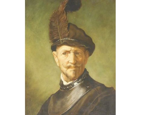 Continental School (20thC). Portrait of a military gentleman, head and shoulder study, oil on canvas, 46cm x 36cm.
