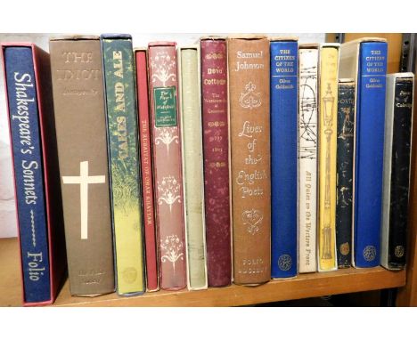 Books. Folio Society, including Shakespeare's Sonnets, Dostoyevsky, The Idiot, The Rubaiyat of Omar Khayyam, Johnson (Samuel)