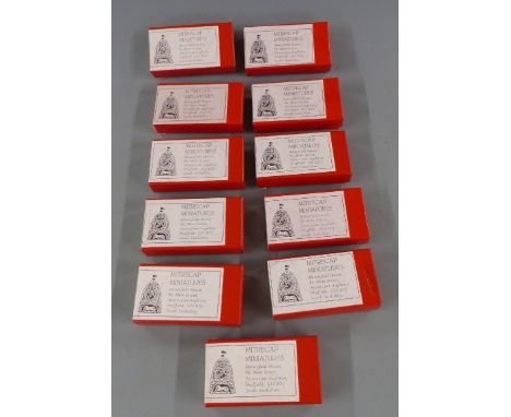 Eleven Mitrecap Miniatures 54mm scale white metal kits comprising MA7, MA2 x2, MA6I, MA12, PL2, MV56, MA10I, MA2I, MA13I and 