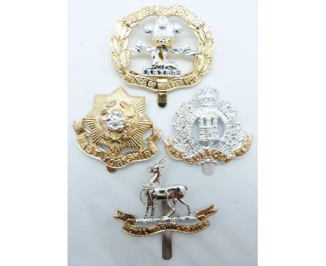 Four British Army Infantry East Yorkshire Regiment, South Lancashire Regiment, Royal Warwickshire Regiment and Suffolk Regime