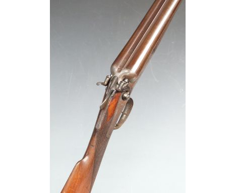 Cole &amp; Son of Devizes 12 bore side by side hammer action shotgun with engraved scenes of birds to the locks, engraved und