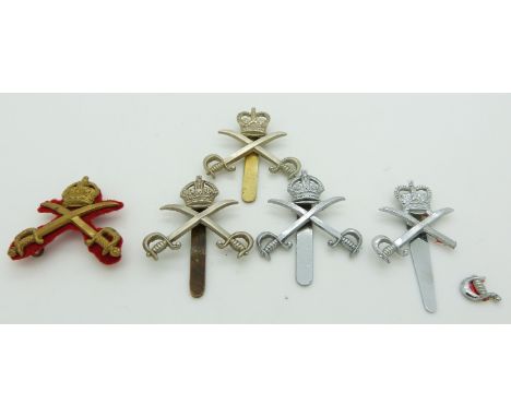 Five British Army, Army Physical Training Corps badges