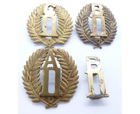 New Zealand Army WWI 11th Reinforcements A, B and C Company metal badges
