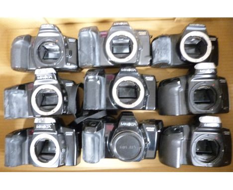 Nine Minolta Dynax SLR camera bodies comprising 300si, 3000i, 500si,&nbsp;5000i, 7000i and 8000i&nbsp;