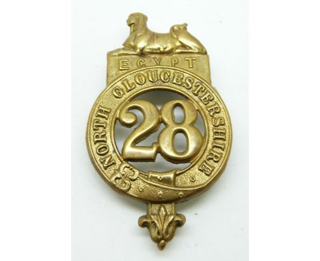 British Army 28th Regiment of Foot the North Gloucestershire Regiment brass Glengarry badge&nbsp;