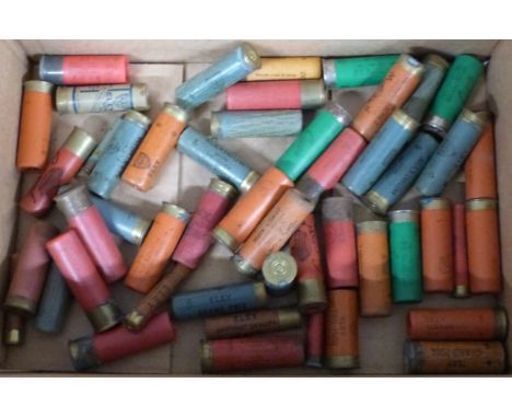 Forty-nine various shotgun cartridges including 12, 16 and 20 bore and .410 by Eley Rocket, Eley Grand Prix, James Kirk of Ay