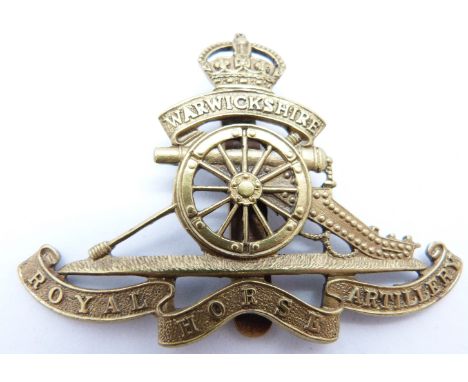 British Army Royal Artillery Warwickshire Royal Horse Artillery metal badge