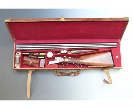 Charles Boswell 12 bore side by side shotgun with named and engraved locks, finely engraved scrolling trigger guard, undersid