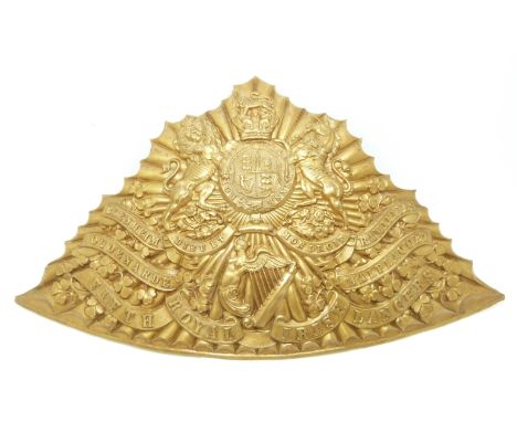 British Army 5th Royal Irish Lancers other ranks helmet plate, pre Boer War example