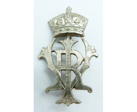 British Army 21st Lancers white metal NCO's arm badge