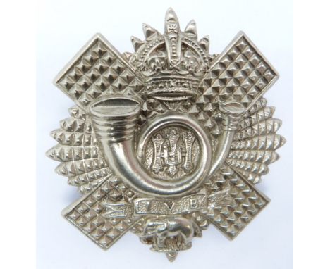 British Army Highland Light Infantry 1st Volunteer Battalion metal cap badge