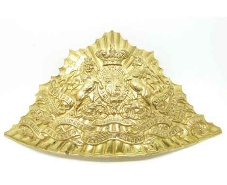 British Army 16th Lancers other ranks helmet plate pre Boer War example