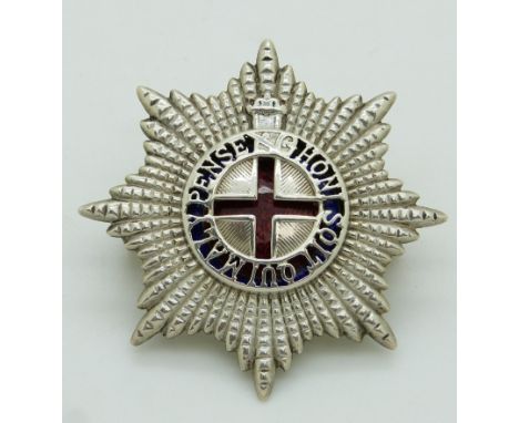 British Army Coldstream Guards Warrant Officer's forage cap badge