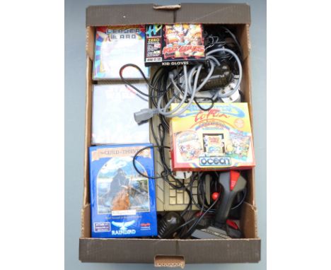 Atari 520ST video games console together with various accessories including joysticks, The Bug etc and 39 various games inclu