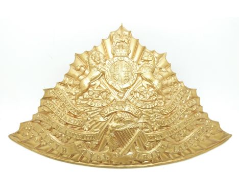 British Army 5th Royal Irish Lancers other ranks helmet plate including battle honours for South Africa 1899-1902 and Defence