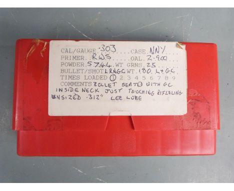 Ten .303 rifle cartridges in plastic ammunition case.&nbsp;PLEASE NOTE THAT A VALID RELEVANT FIREARMS/SHOTGUN CERTIFICATE IS 