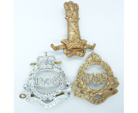 British Army 11th Hussars and 2nd Dragoons (Queen's Bays) NCO arm badges