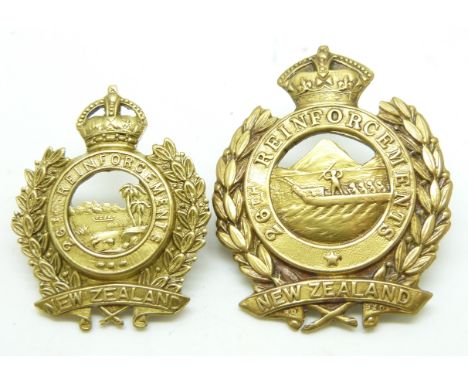 New Zealand Army 26th Reinforcements metal badges