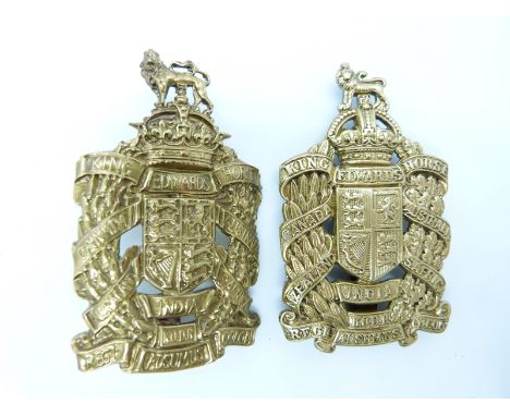 British Army King Edward's Horse metal hat badges
