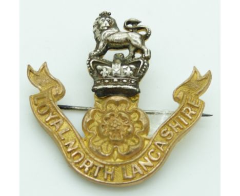 British Army Loyal North Lancashire Regiment officer's Puggaree badge