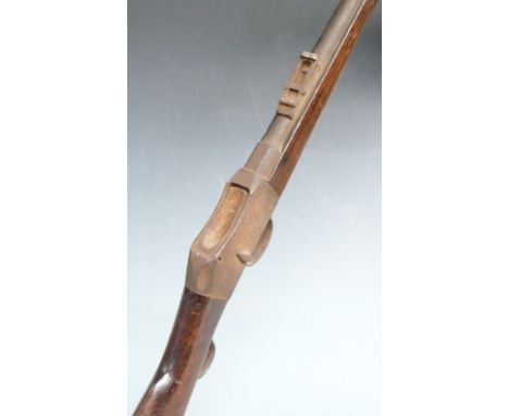 Enfield Martini-Henry action .303  carbine rifle with indistinct stamp to the stock, pop-up ladder sights, sling suspension m