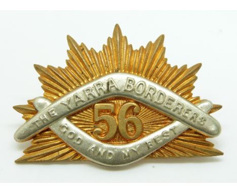 Australian Army The Yarra Borderers 56th Infantry Regiment other ranks hat badge&nbsp;