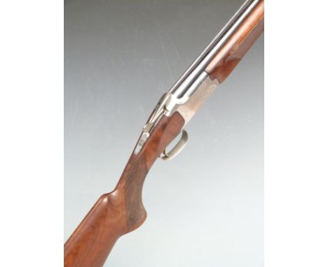 Browning 425 Grade 1 20 bore over and under ejector shotgun with named and engraved locks, underside and trigger guard, chequ