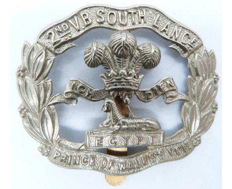 British Army 2nd Volunteer Battalion South Lancashire Regiment other ranks metal cap badge