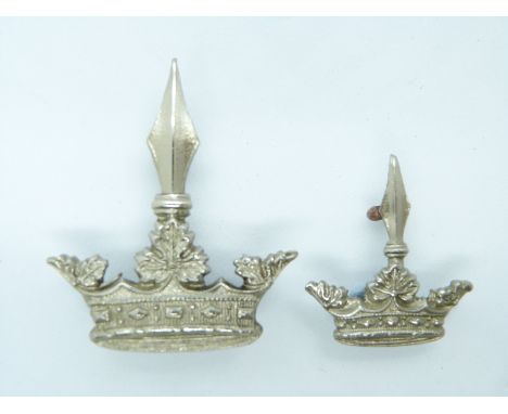 British Army Surrey Imperial Yeomanry metal cap and collar badge
