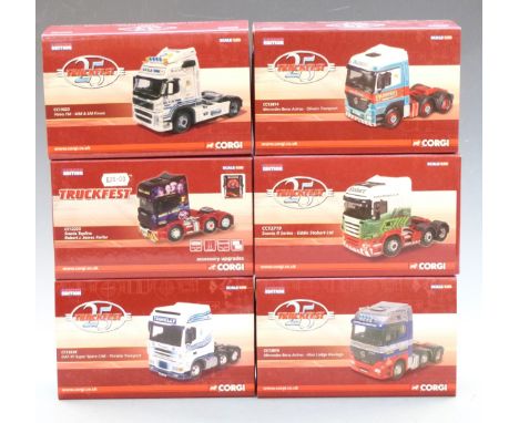Six Corgi Truckfest 1:50 scale limited edition diecast model lorry tractor units Robert J Joiner Forfar CC12225, MM &amp; LM 