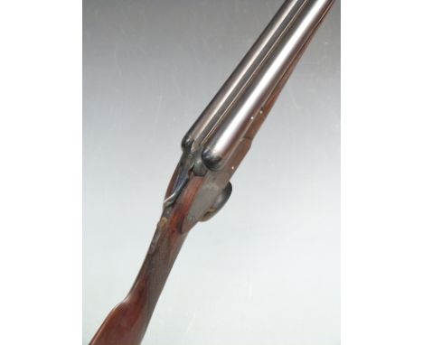 Cogswell & Harrison Ltd 12 bore side by side ejector shotgun with engraved locks, trigger guard underside and top plate, cheq