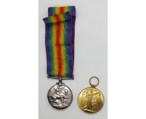British Army WWI medal pair awarded to 8840 Pte A.W.Bick, Gloucestershire Regiment&nbsp;