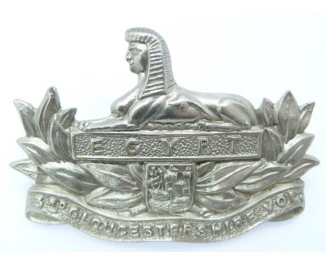 British Army Gloucestershire Regiment 3rd Volunteer Battalion metal cap badge