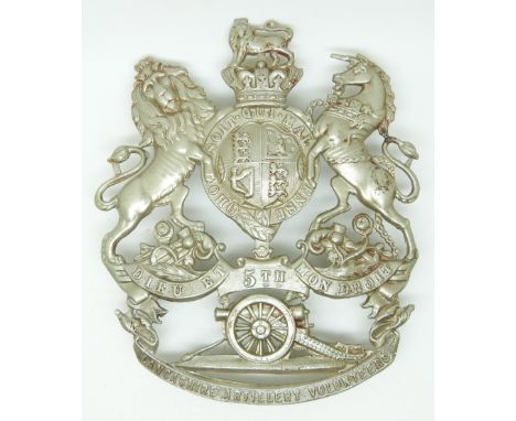 British Army Royal Artillery 5th Lancashire Artillery Volunteers other ranks Victorian helmet plate
