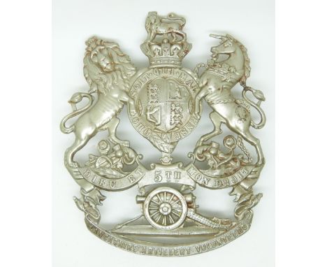 British Army Royal Artillery 5th Lancashire Artillery Volunteers other ranks Victorian helmet plate