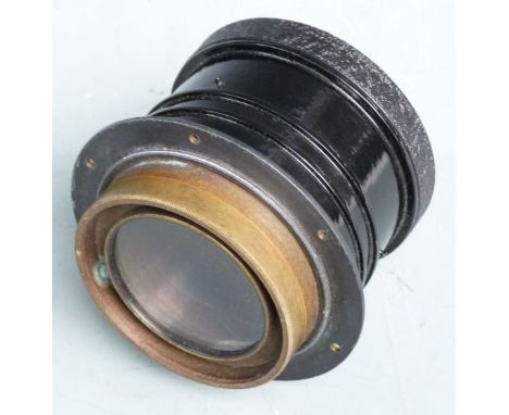 Camera, projector or similar lens, the cap marked RTH for Rank Taylor Hobson, diameter of lens glass 5cm