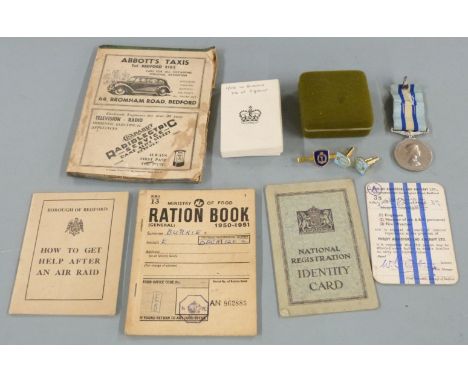 Elizabeth II British Army Observer Corps medal awarded to Leading Observer W Burnie in box marked HQ No7 Group and a quantity