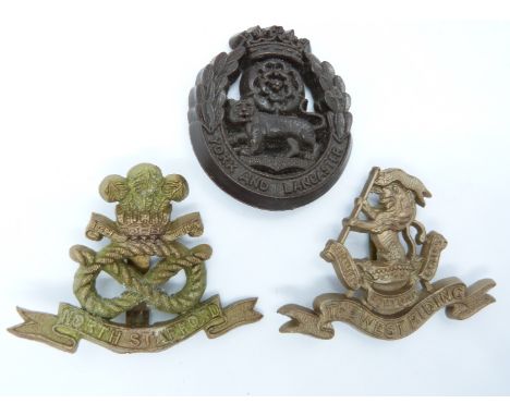 Three British Army North Staffordshire Regiment and York &amp; Lancaster Regiment and West Riding Regiment economy plastic ca