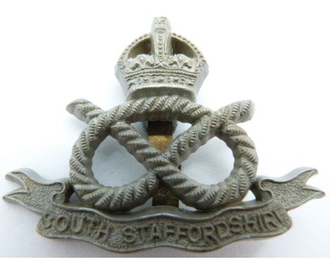 British Army South Staffordshire Regiment economy plastic cap badge