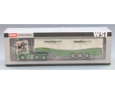 WSI Collectibles 1:50 scale diecast model Countrywide PCM Scania R Topline 6x2 Curtainsider, 9554, in original display box.&n