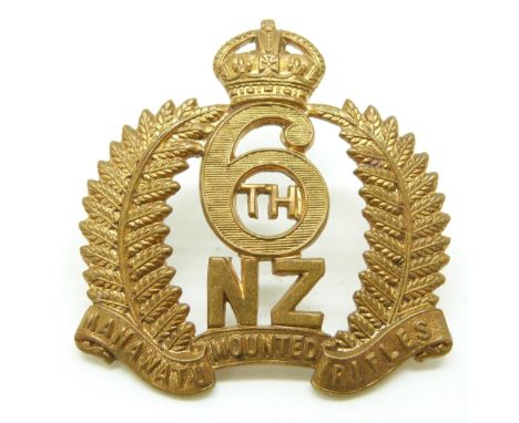 New Zealand Army 6th Manawatu Mounted Rifles other ranks cap badge