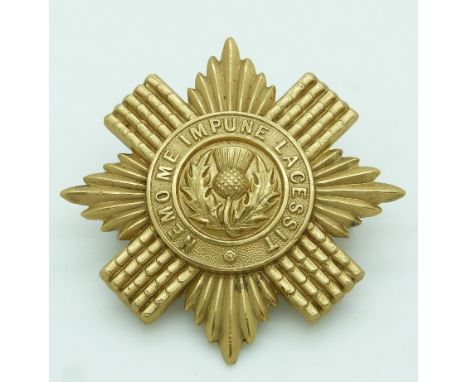 British Army Scots Guards other ranks brass Broderick cap badge