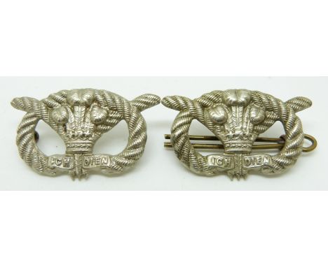 British Army North Staffordshire Regiment Volunteers metal collar badge&nbsp;