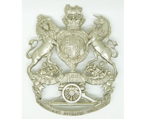 British Army Royal Artillery 1st Forfarshire Artillery Volunteers other ranks Victorian helmet plate&nbsp;