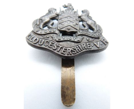 British Army Gloucestershire Volunteer Regiment metal cap badge