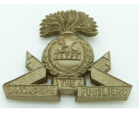 British Army Lancashire Fusiliers Regiment economy plastic cap badge