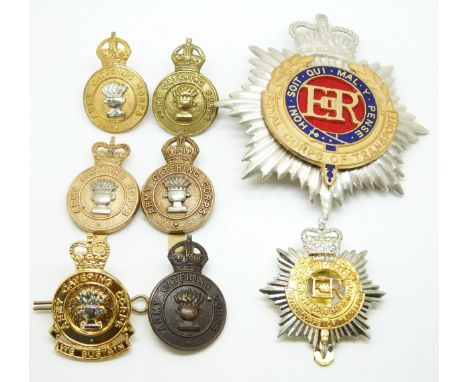 Eight British Army Catering Corps / Royal Corps of Transport metal badges&nbsp;(some marked Firmin &amp; J.A.Gaunt)