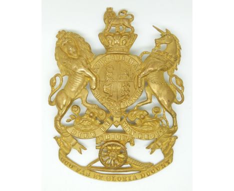 British Army Royal Artillery officer's gilt helmet plate
