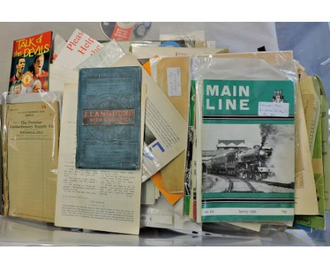 Football Tickets, Programmes Brochures, Newspapers, 1870's Legal Court Documents, Invoices; Ordnance Survey, Maps, Fishing Fl