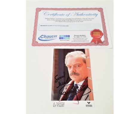 DAVID JASON SIGNED COLOUR PHOTOGRAPHIC PRINT from his role as Detective Jack Frost in the television series A Touch Of Frost,